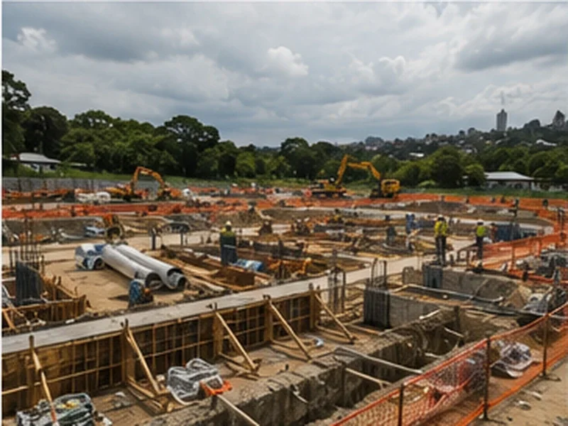 Infrastructure works — site programme